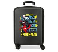 Joumma Marvel Spider-Man Urban Hero Maleta de Cabina Negro 38x55x20 cm Rígida ABS Cierre de combinación Lateral 34L 2,6kg 4 Ruedas Dobles Equipaje de Mano
