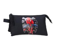 Enso Joumma Marvel Spiderman Attack Estuche Triple Negro 22x12x5 cms Poliéster