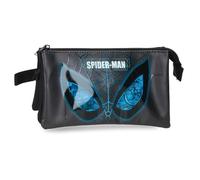 Joumma Marvel Spiderman Is Watching Us Estuche Triple Negro 22x12x5 cm PVC