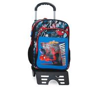 Joumma Marvel Spiderman Wall Crawler Mochila Escolar con Carro Negro 30x40x13 cm Poliéster 15,6L