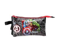 Joumma Marvel Team Avengers Estuche Triple Negro 22x12x5 cm PVC
