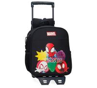 Joumma Marvel Versus spidey Mochila Preescolar con Carro Negro 23x25x10 cms Poliéster 5,25L