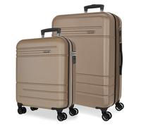 Joumma Movom Galaxy Juego de Maletas Champagne 55/68 cm Rígida ABS Candado de combinación Integrado 111L 6,5kg 4 Ruedas Dobles Extensible Equipaje de Mano