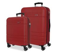 Joumma Movom Galaxy Juego de Maletas Rojo 55/68 cm Rígida ABS Candado de combinación Integrado 111L 6,5kg 4 Ruedas Dobles Extensible Equipaje de Mano