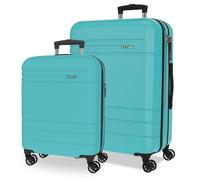 Joumma Movom Galaxy Juego de Maletas Turquesa Azul 55/68 cm Rígida ABS Candado de combinación Integrado 111L 6,5kg 4 Ruedas Dobles Extensible Equipaje de Mano