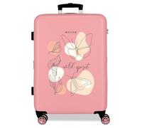 Joumma Movom Luggage Maleta Mediana Rosa 48x68x26 cms Rígido 3 kgs Cierre de combinación Lateral ABS 3 kgs 56LExtensible