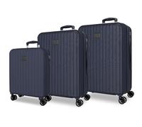 Joumma Movom Timber Juego de Maletas Marino 55/68/78 cm Rígida ABS Candado combinación Integrado 217L 11,1kg 4 Ruedas Dobles Extensible Equipaje de Mano