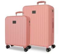 Joumma Movom Timber Juego de Maletas Nude 55/68 cm Rígida ABS Candado combinación Integrado 72L 3,8kg 4 Ruedas Dobles Extensible Equipaje de Mano