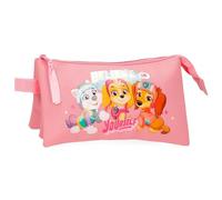 Joumma Paw Patrol Estuche Triple, Rosa, Poliéster
