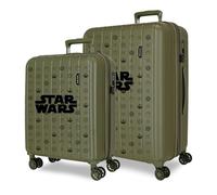 Joumma Star Wars Green Juego de Maletas Verde 55/65 cms rígida 6,8 kgs Cierre TSA Integrado ABS 6,8 kgs 109L Extensible Equipaje de Mano