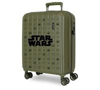 Joumma Star Wars Green Maleta de Cabina Verde 40x55x20 cms rígida 2,8 kgs Cierre TSA Integrado ABS 2,8 kgs 37L Extensible Equipaje de Mano