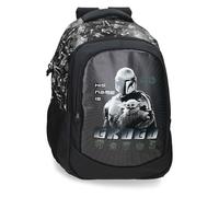 Joumma Star wars His Name Is Grogu Mochila Escolar Doble Compartimento Portátil 15,6 Pulgadas Negro 34x46x21 cm PVC 32,84L