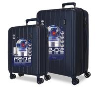 Joumma Star Wars R2D2 Juego de Maletas Azul 55/65 cms rígida 6,8 kgs Cierre TSA Integrado ABS 6,8 kgs 109L Extensible Equipaje de Mano