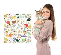 JourCraf Envoltura de aseo para gatos, manta suave autoadherente para envolver, corte de uñas, antimordeduras, antiarañazos, antiescapes (TY-75 x 75)