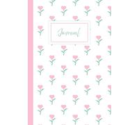 Journal 120 pages wide-ruled 6 x 9 in: Blush and Bloom Heart Flowers