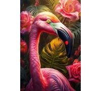 Journal: 6x9 Neon Fantasy Flamingo Paperback Notebook with 100 Lined Pages to Record Your Daily Thoughts and Experiences