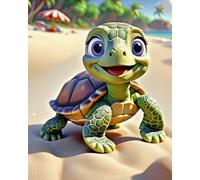 Journal: 8x10 Lined Colorful Beach Turtle Notebook with 100 Pages to Explore and Record Your Daily Thoughts and Experiences