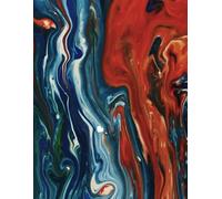 Journal Abstract Flowing -: 300 page lined, paperback with an image on the front of a majority red design with 3 hidden hearts. The image is meant to ... your thoughts more often & more enjoyable.