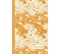 Journal: Aesthetic Mustard Yellow Marble Vintage Orange Fluid Liquid Swirl Pattern Lined Notebook,120 College Ruled Pages | Cozy Autumn School Supplies for College Students & Women