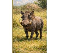Journal, African Safari Animals, Warthog Pumba Painting 1, Hardcover, Lined, 160 Pages/80 Sheets, 5.5 x 8.5 Inches