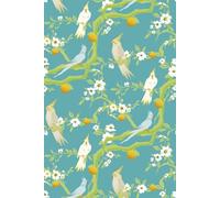 Journal "Birds on a Tangerine Branch" (Aqua Version): Lined Notebook, 110 pages, thought organizer, creative writing book, pages for poetry