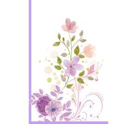 Journal by Allegri Colori - White and purple soft cover, with delicate decorations - 100 pages