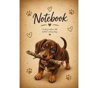 Journal for Girls with Cute Dachshund Puppy: Adorable Lined Notebook with 60 Pages for Notes, School & Everyday Writing - Size: 6 x 9 inches