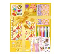 Journal Kit Kids, Floral Diary Set, Craft Stationery Supply, Sticker Accessories and Writing Tools Included Personalized Fun, Creative Expression Scrapbooking, Present Giving 12.01x10.51x1.61 pulgadas
