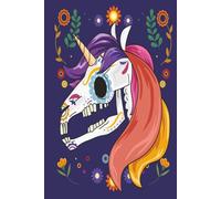 Journal Me: Sugar Skull Unicorn Diary and Sketchbook- Hardback: Hardback Drawing, Writing, Doodling, Notes, Creativity, 6x9 75 blank, 75 lined pages