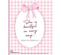 Journal Notebook: Pink with Bow, Song of Songs | Wide Ruled Notebook | Journal Notebook Wide Ruled, 7.5 x 9.25, 120 Pages, great for kids, teens and Adults