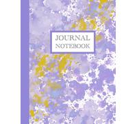Journal Notebook: with purple and gold splatter
