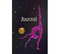 Journal: Rhythmic Gymnastics Sparkly Gymnast Mini Journal Notebook, 100 pages-50 sheets, compact size: 6x9", journal lined with alternate blank pages