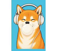 Journal Shiba Inu Orange. Pop Art notebook. Kawaii Bubble Gum Journal.: Composition Notebook. 100 pages, 9"x6".