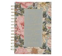 Journal Spiral-Bound Floral Strong & Courageous Josh. 1:9