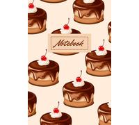 Journal With Chocolate Cake And Cherry On Top For Home, School, College, Work: Notebook