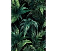 Journal with Monthly Goal Tracker for Health, Wealth, Career, Love & Personal Growth: 6x9 Notebook with Table of Contents, Page Numbers & Beautiful Green Leaves Watercolor Cover