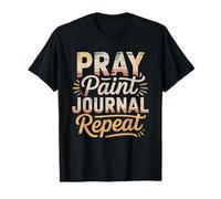 Journaling Biblico Orar Pintar Repetir Cristiana Creativa Camiseta