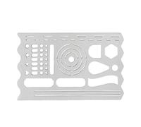 Journaling Stencils - 7,5 x 12,5 cm Geometric Drafting Ruler, Stainless Steel Stencil Ruler | Precision Drawing Tool for Students Kids Drafting Painting Tracing School Adults Artists Architects