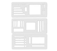 Journaling Stencils, Handmade Flexible Record Template, 3-Piece Transparent Scrapbook Set for Creative Expression, Checklist, Bullet Planner, School, D IY Art Projects