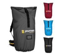 Journext 2en1 Funda de Mochila y Protector de Lluvia para Mochilas de Viaje | Funda para Mochila Viajar en avión y Tren | Flight Cover | Protección de Mochila (stonegrey, M (hasta 55L))