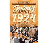 Journey Back To 1924: Nostalgic Gifts For Birthdays, Anniversaries, Celebrations: Back In Time Keepsake 1924 History Book for Mom, Dad, Grandparents, Friends, and More
