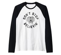 Journey Band Don't Stop Believin' Scarab Vintage Band Camiseta Manga Raglan