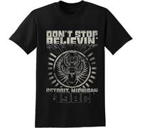 Journey Detroit Don't Stop Believing - Camiseta unisex para hombre, color negro, Negro, XL