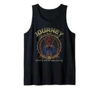 Journey Gold Don't Stop Believin' Scarab Logo Vintage Band Camiseta sin Mangas