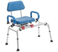 Journey SoftSecure - Banco Giratorio para bañera - Silla de Ducha para bañera Interior - Asiento Acolchado para bañera con Brazos - Taburete de Ducha y Banco de Transferencia de bañera - Sillas de