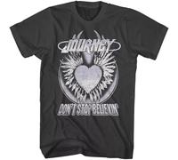 JourneyDon't Stop Believin Heart Men's T Shirt Rock Band Music Merch Black XL