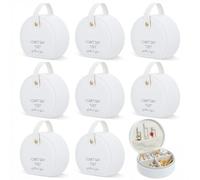 JOUTYFOR 8 joyeros de viaje de cuero para dama de honor, caja de regalo a granel con texto en inglés "I Can't Say I Do Without You", organizador de almacenamiento de aretes pequeños para mujer, regalo