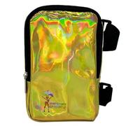 Bolsa holográfica para el muslo, arnés de pierna para mujer, riñonera para exteriores, riñonera para carnaval, senderismo, viajes, con correas ajustables, Gold