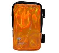 Bolsa holográfica para el muslo, arnés de pierna para mujer, riñonera para exteriores, riñonera para carnaval, senderismo, viajes, con correas ajustables, Orange