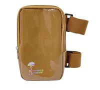 J'ouvert - Bolsa holográfica para muslo, arnés de pierna de carnaval para mujer, riñonera para exteriores, mochila de viaje con correas ajustables de colores, Marrón medio con correas marrones, Talla